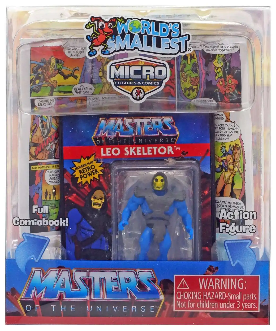 World's Smallest Masters of the Universe Leo Skeletor Micro Figure & Comic