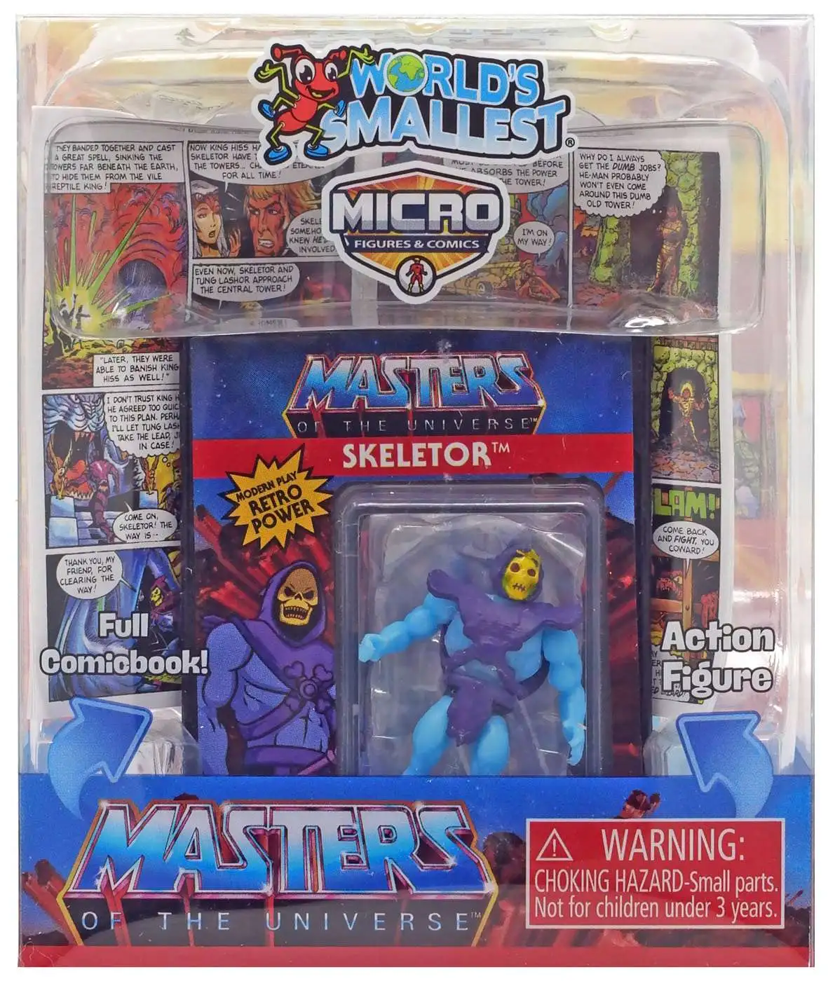 World's Smallest Masters of the Universe Skeletor Micro Figure & Comic