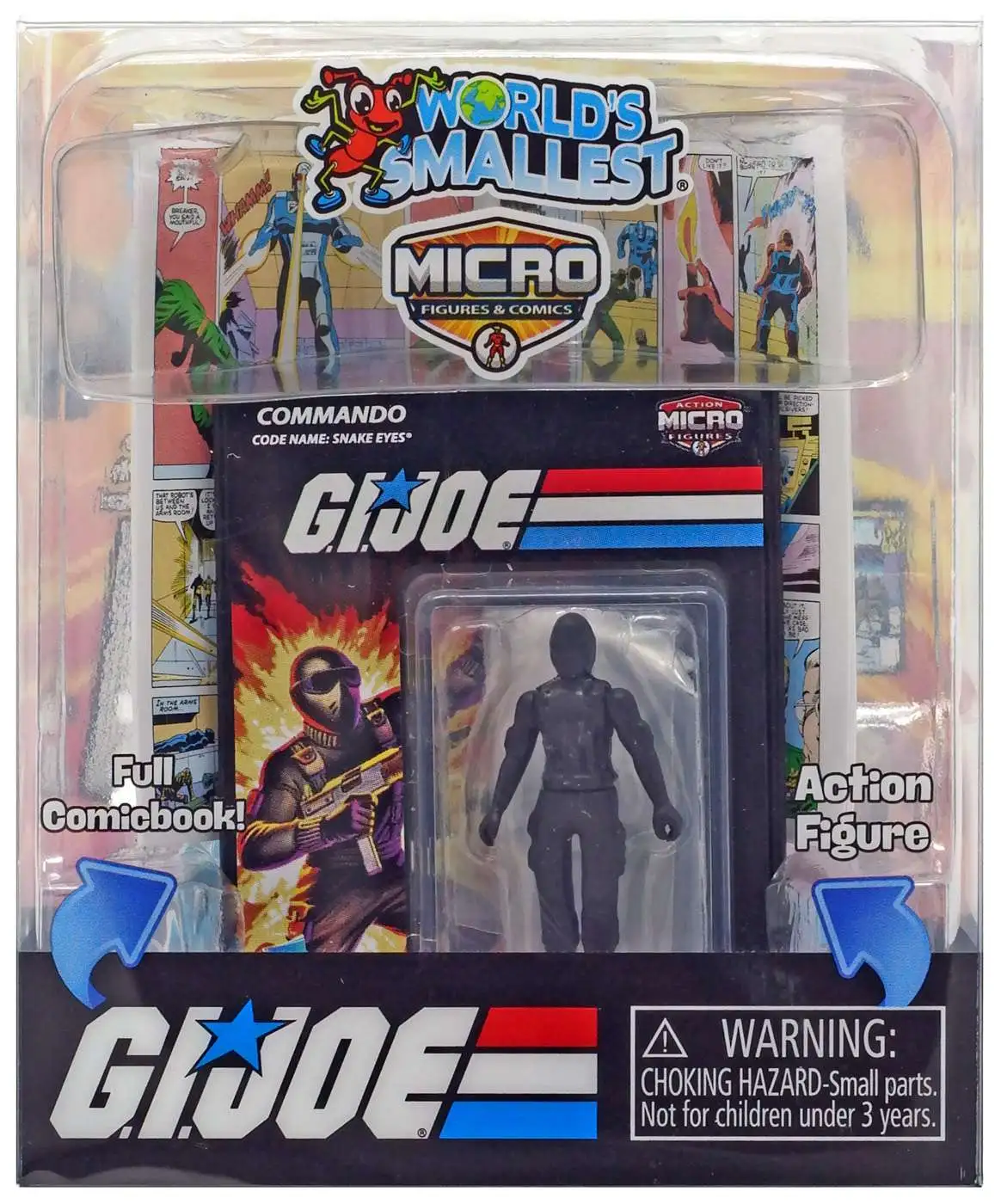 World's Smallest GI Joe Snake Eyes Micro Figure & Comic