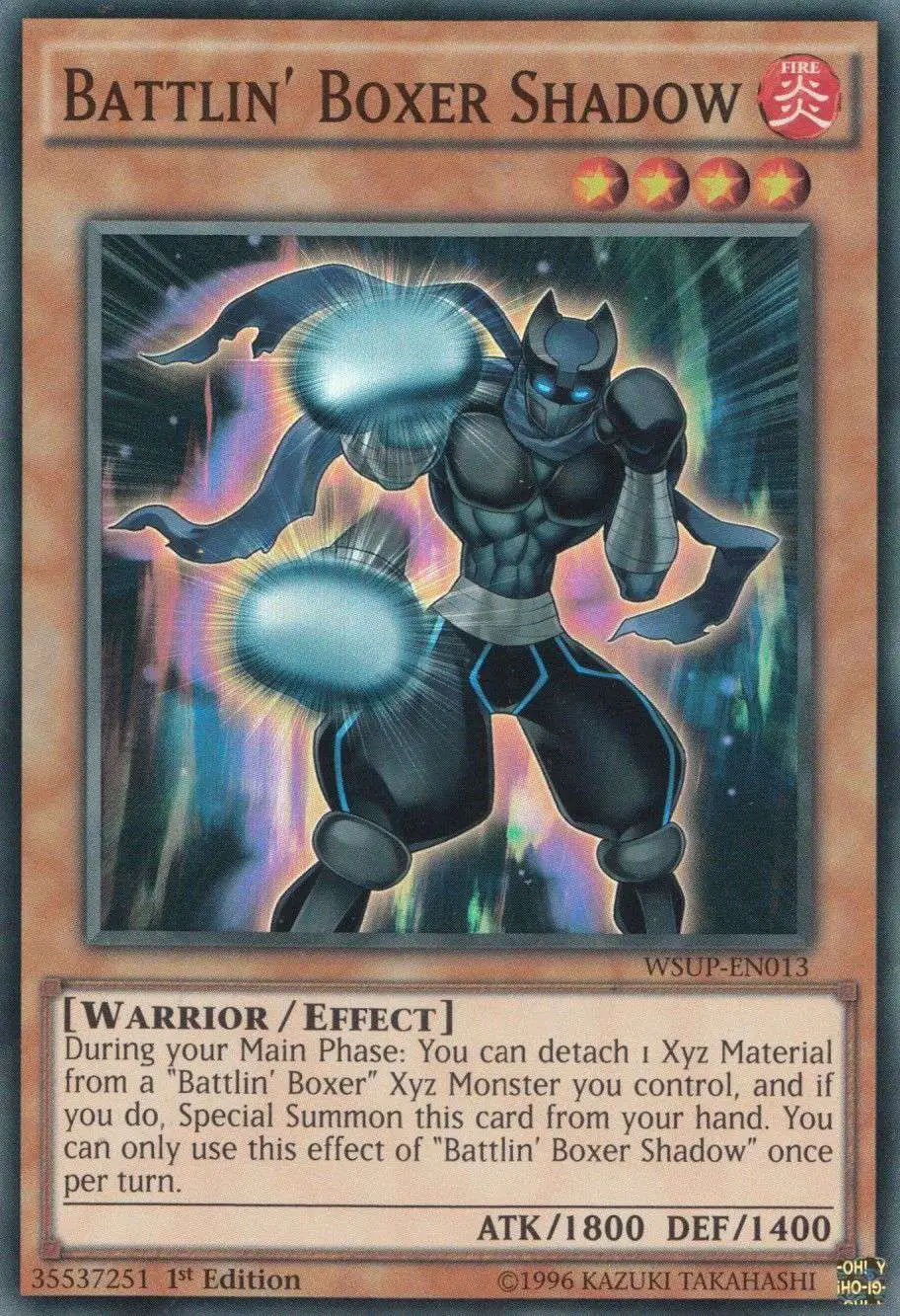 YuGiOh Trading Card Game World Superstars Super Rare Battlin' Boxer Shadow WSUP-EN013