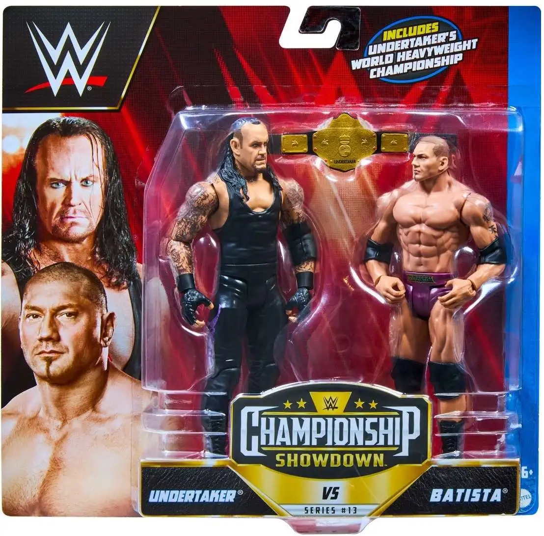 WWE Wrestling Championship Showdown Series 13 Undertaker Batista 6 ...