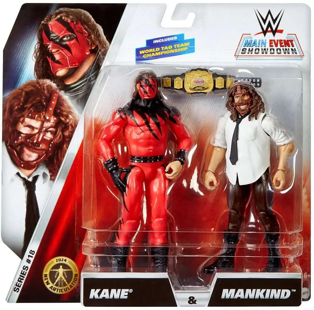 WWE Wrestling Main Event Showdown Series 18 Kane & Mankind Action Figure 2-Pack