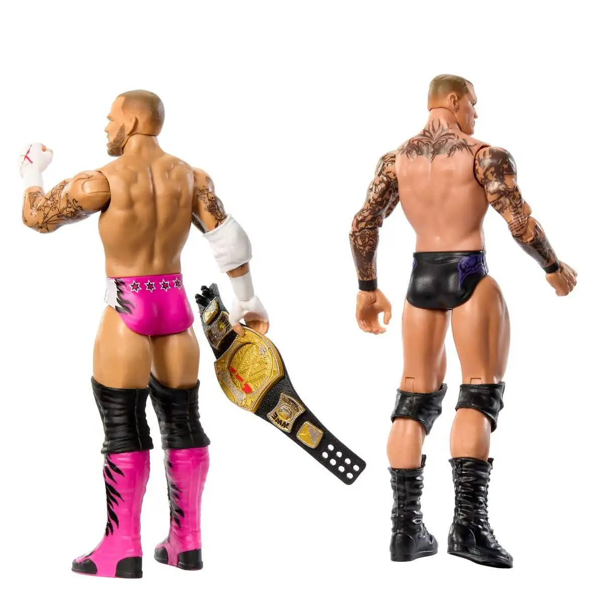 Pack 2 Figurines WWE Catch – CM Punk Vs Randy Orton – Mattel 15cm – Série 2024