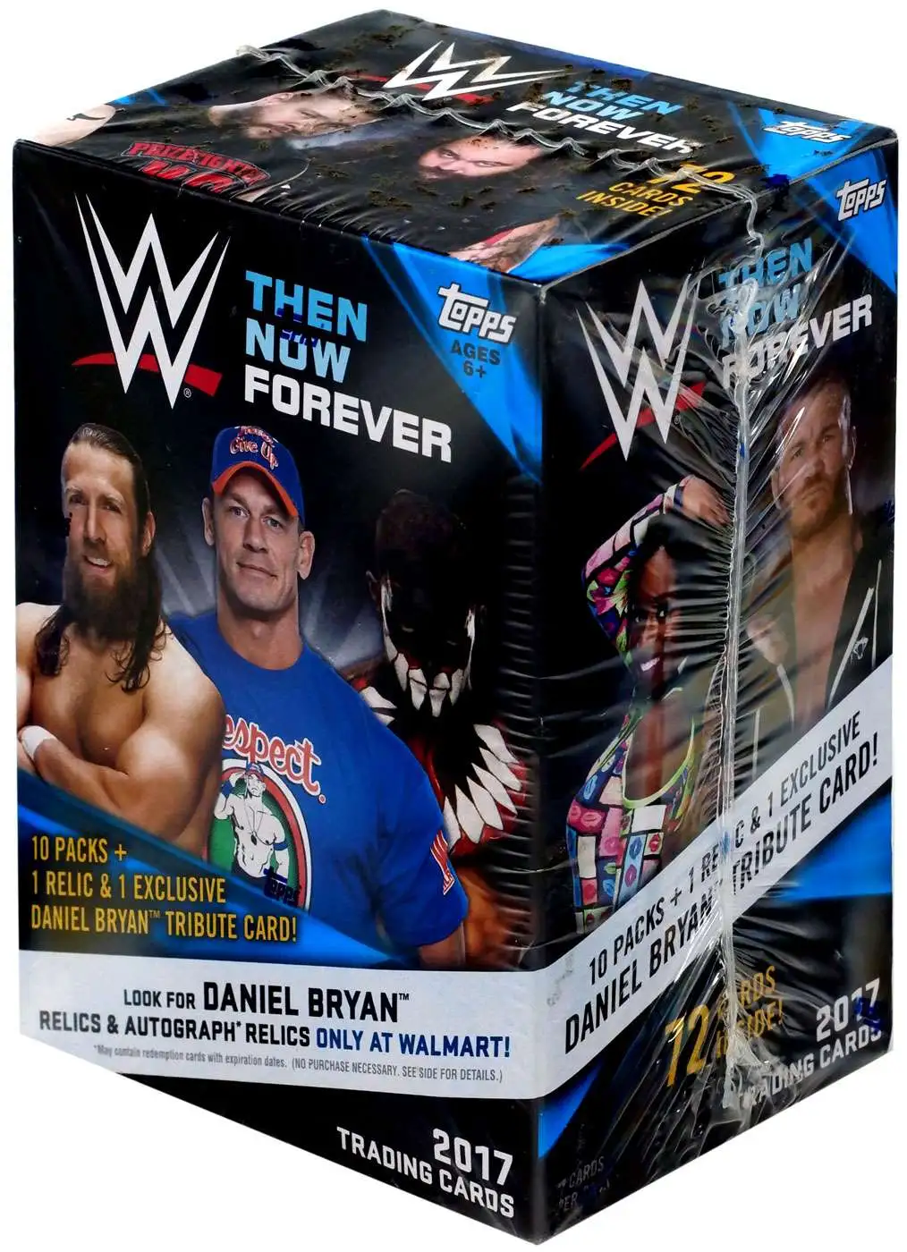 WWE Wrestling Topps 2017 Then Now Forever Exclusive Trading Card BLASTER Box [10 Packs & 1 Relic & 1 Exclusive Daniel Bryan Tribute Card]