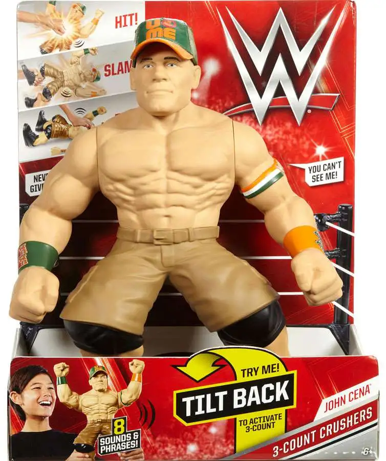 WWE Wrestling 3-Count Crushers John Cena Action Figure Mattel Toys - ToyWiz