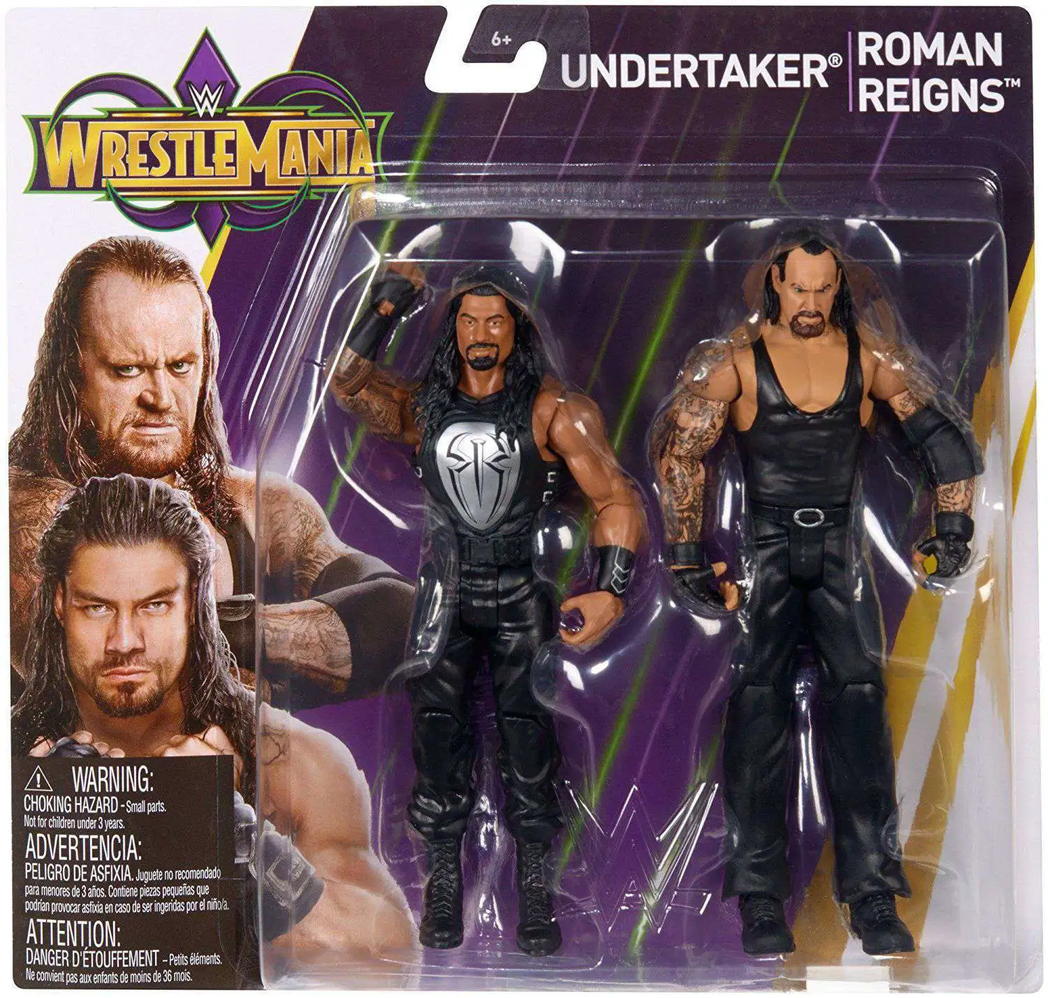WWE Wrestling WrestleMania 34 Undertaker Roman Reigns 6 Action