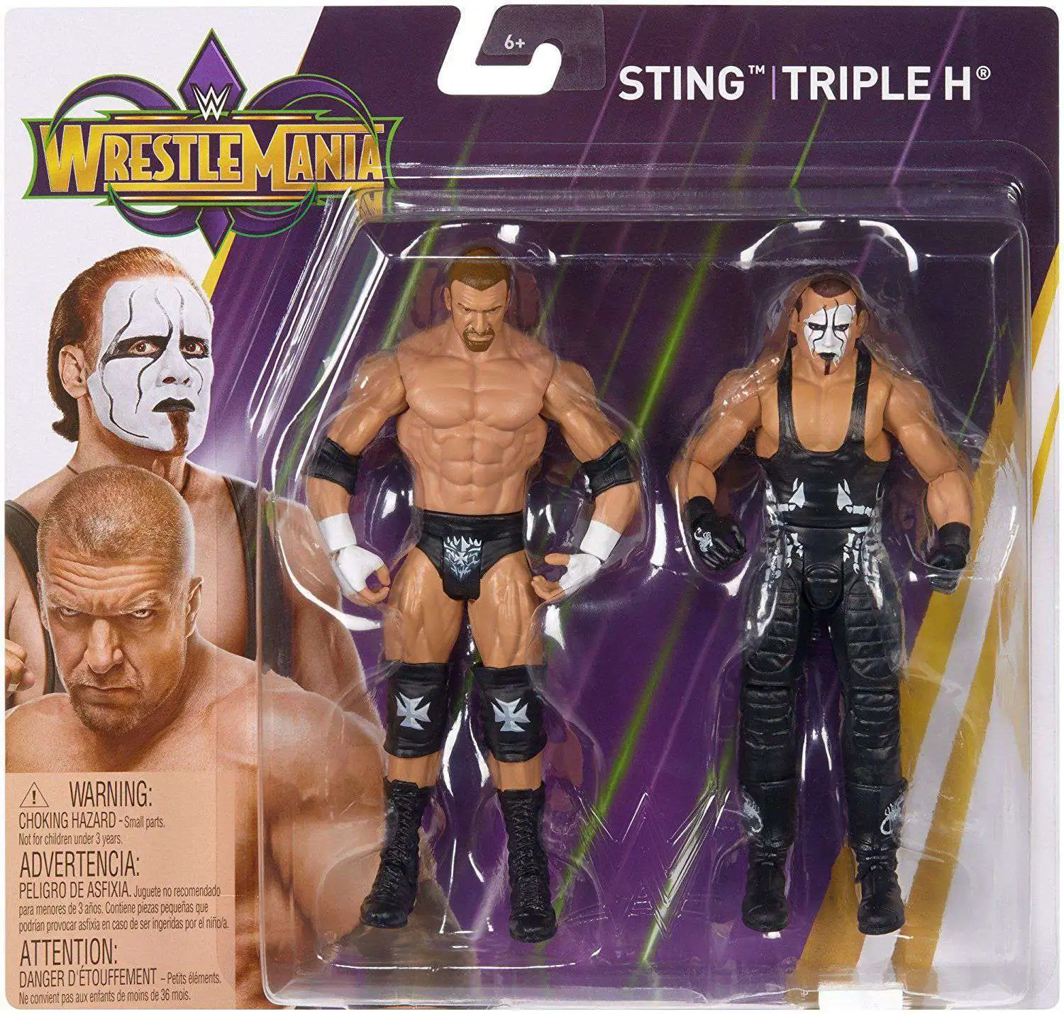 WWE Wrestling WrestleMania 34 Sting & Triple H Action Figure 2-Pack [Damaged Package]