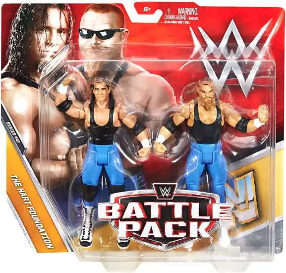 Battle Pack WWF WWE Hart Foundation Bret Hart Jim Neidhart Action Figure Kid Toy 