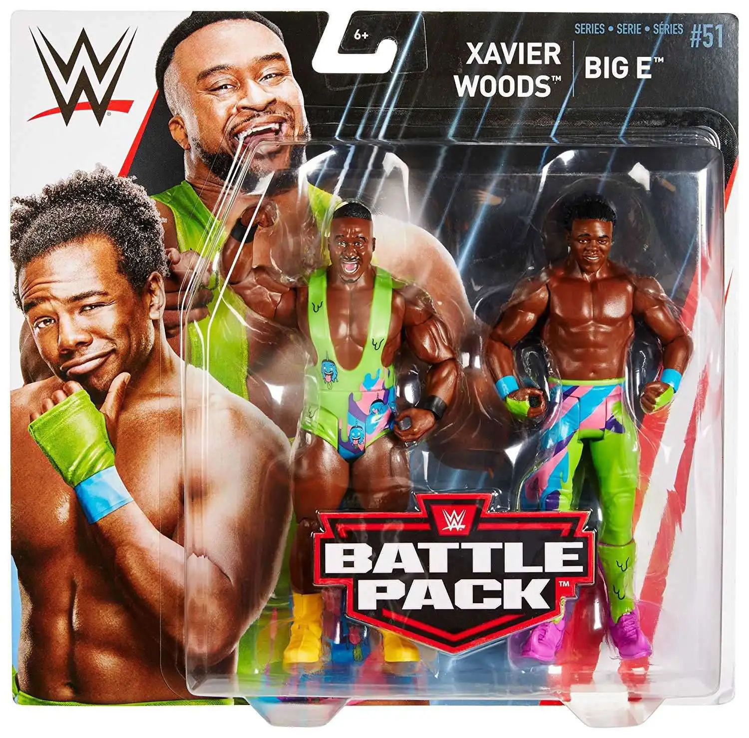 WWE Wrestling Battle Pack Series 51 Big E & Xavier Woods Action Figure 2-Pack