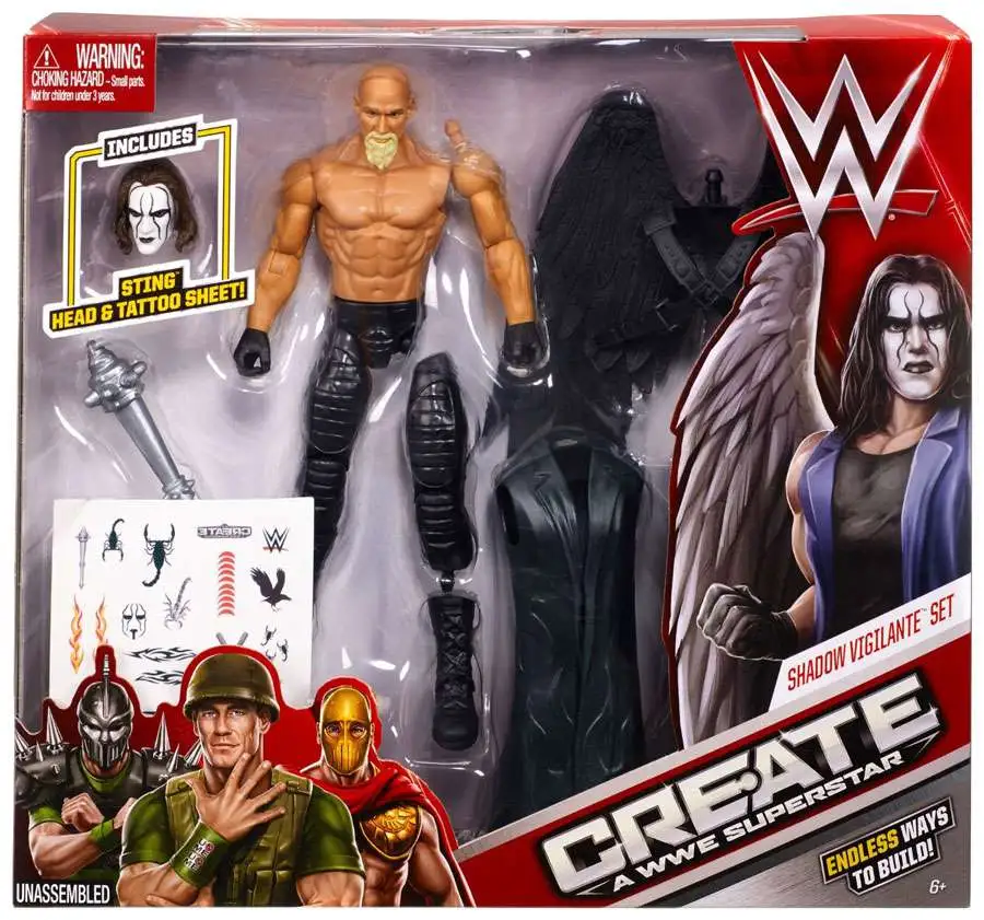 Tas038495-2015 Mattel Create a WWE Superstar Shadow Vigilante Set Sting for sale online 