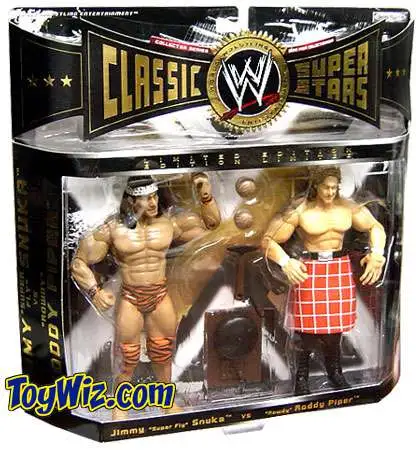 WWE Wrestling Classic Superstars Series 2 "Superfly" Jimmy Snuka vs. Rowdy Roddy Piper Exclusive Action Figure 2-Pack