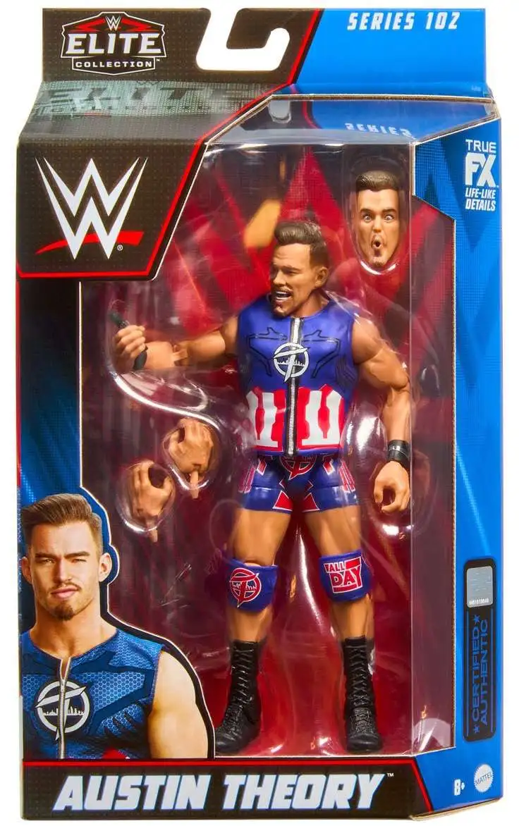  WWE Austin Theory Elite Collection Action Figure : Toys & Games