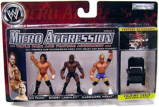 CM Punk Bobby Lashley  Hardcore Holly WWE Micro Aggression Triple Figure Pack 