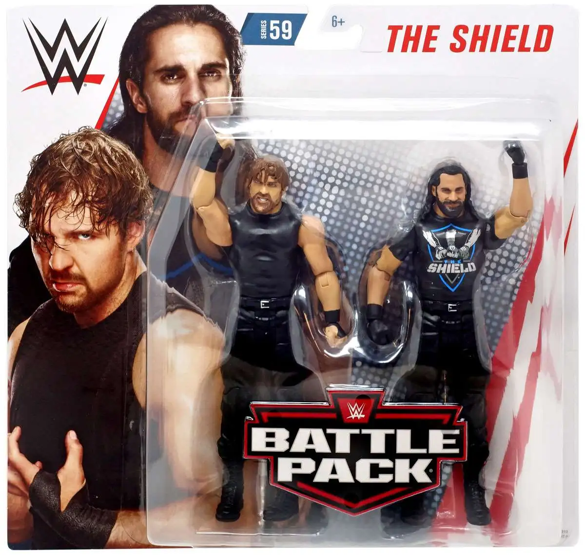 WWE Wrestling Battle Pack Series 59 Dean Ambrose & Seth Rollins Action  Figure 2-Pack [Shield]