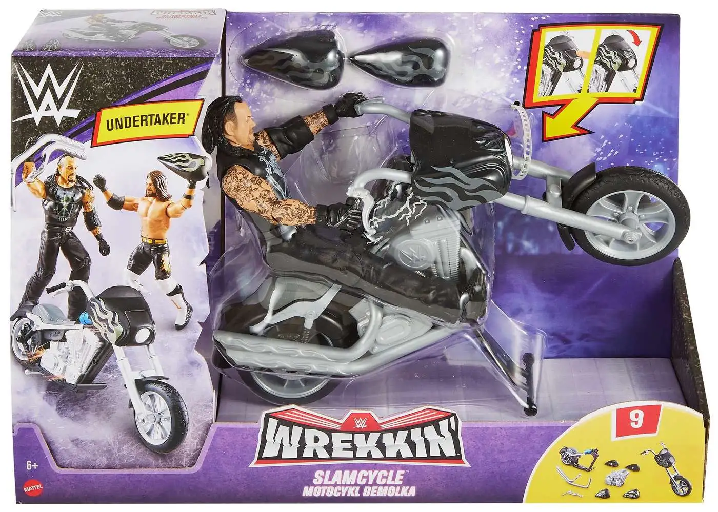 WWE Wrestling Wrekkin Slamcycle Exclusive Playset Includes Undertaker Figure  Mattel Toys ToyWiz