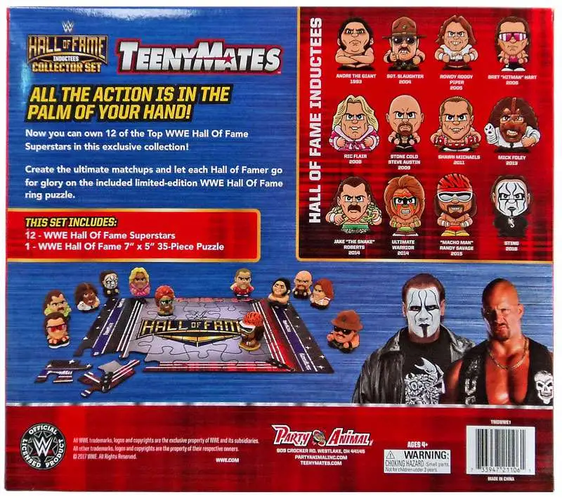 Teenymates Collectible WWE Figures 12 Hall Of Famers & Puzzle Mini Wrestlers NEW 