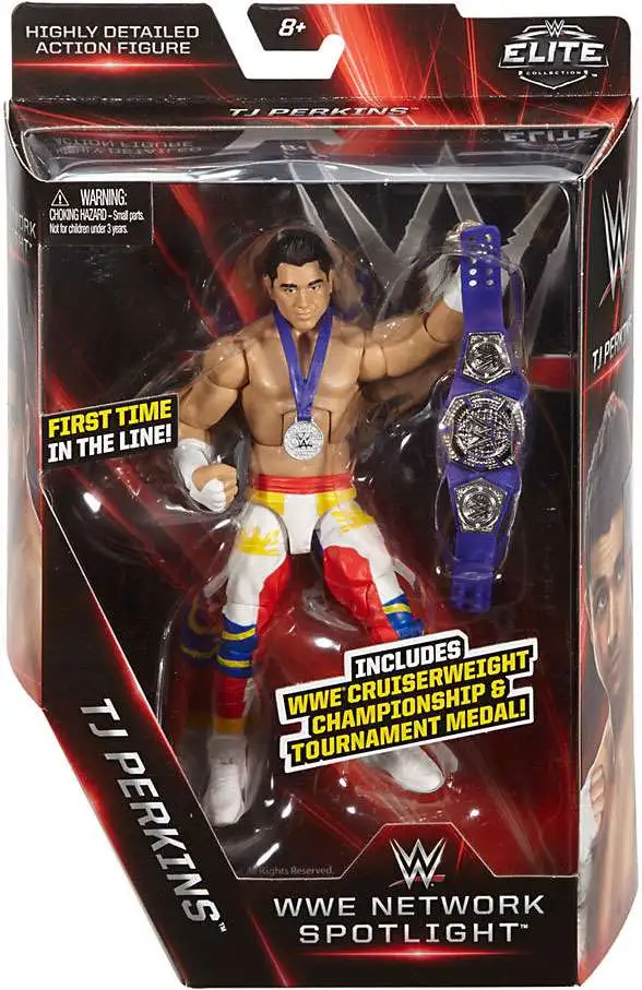 WWE Wrestling Elite Network Spotlight TJ Perkins Action Figure [Cruiserweight Championship & Tournament Medal, Damaged Package]