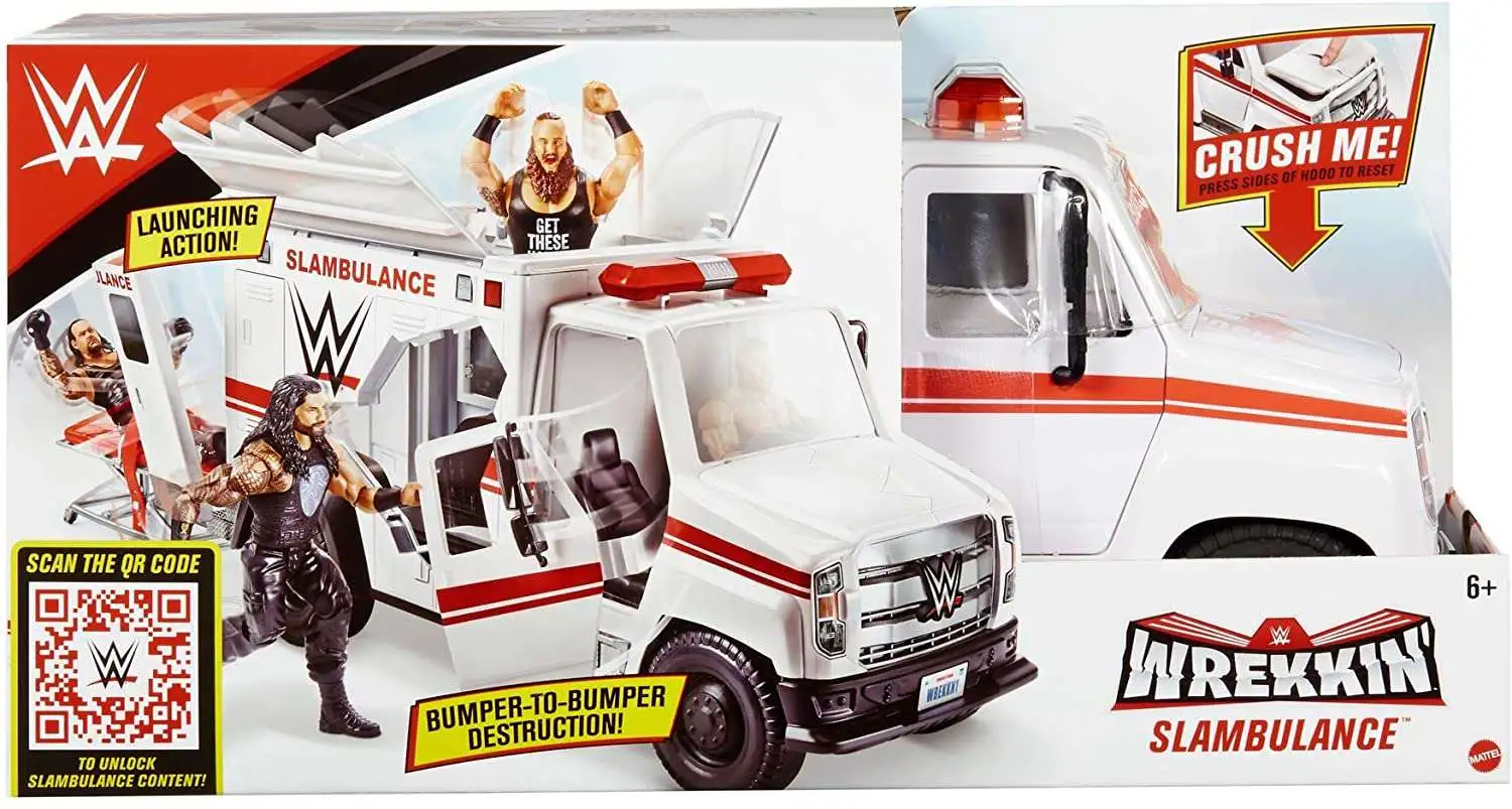 WWE Wrestling Wrekkin' Slambulance Vehicle Playset