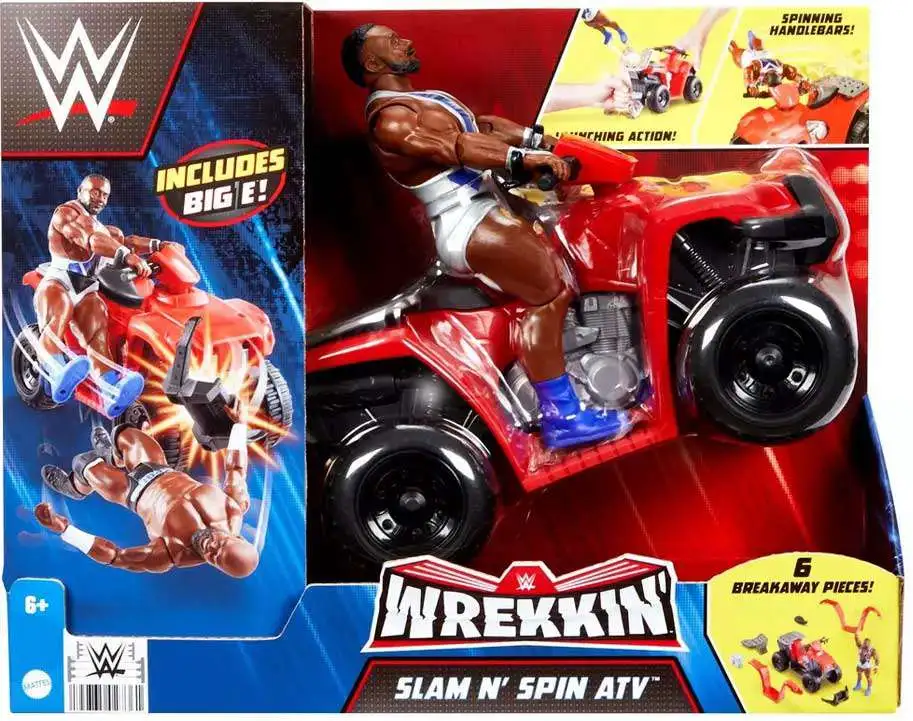 WWE Wrestling Wrekkin Slam N Spin ATV Playset Includes Big E Action Figure  Mattel Toys ToyWiz