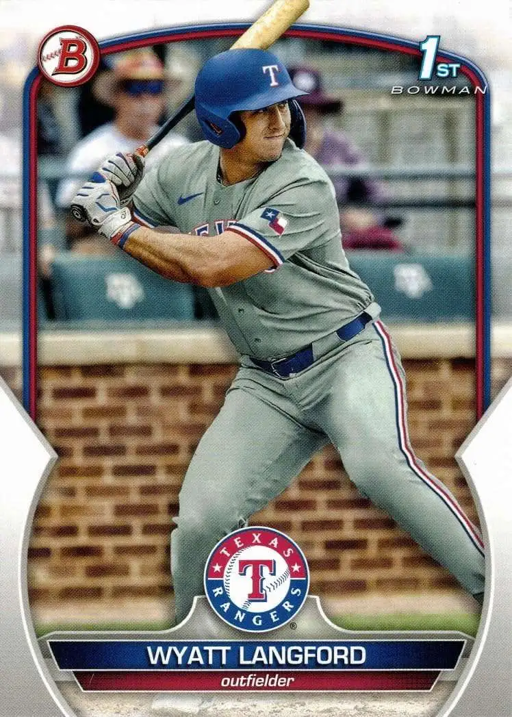 MLB Texas Rangers 2023 Bowman Draft Baseball 1st Bowman Wyatt Langford BD-106