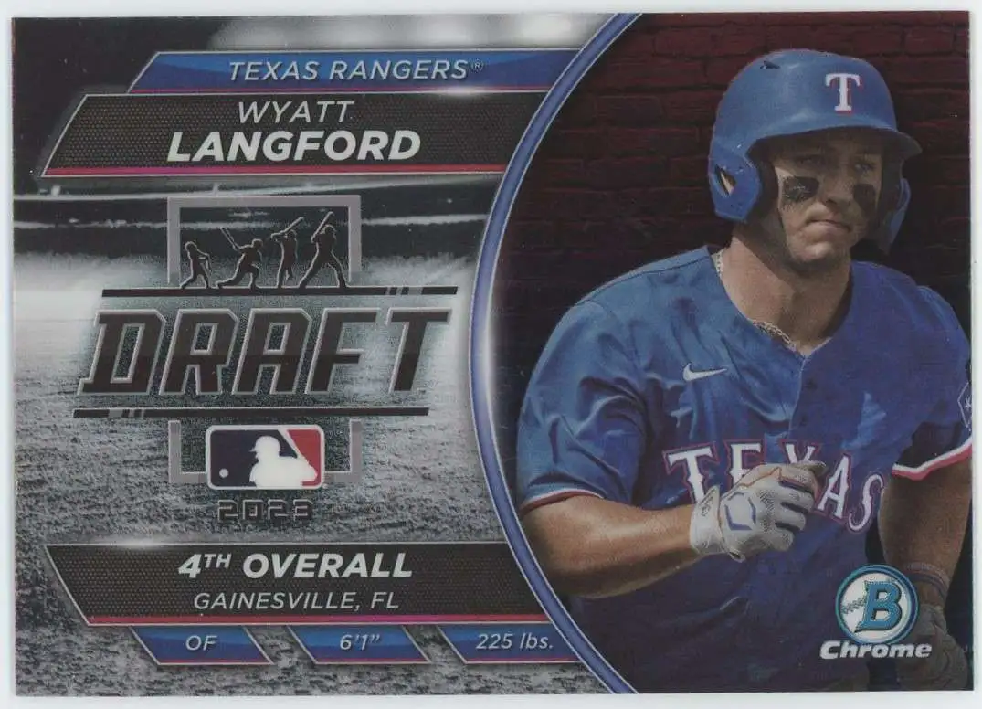 MLB 2023 Bowman Draft Chrome Single Card Wyatt Langford BDN9 Draft