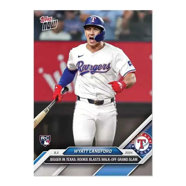 MLB Texas Rangers 2024 NOW Baseball Wyatt Langford #640 [Rookie, Blasts Walk-Off Grand Slam]