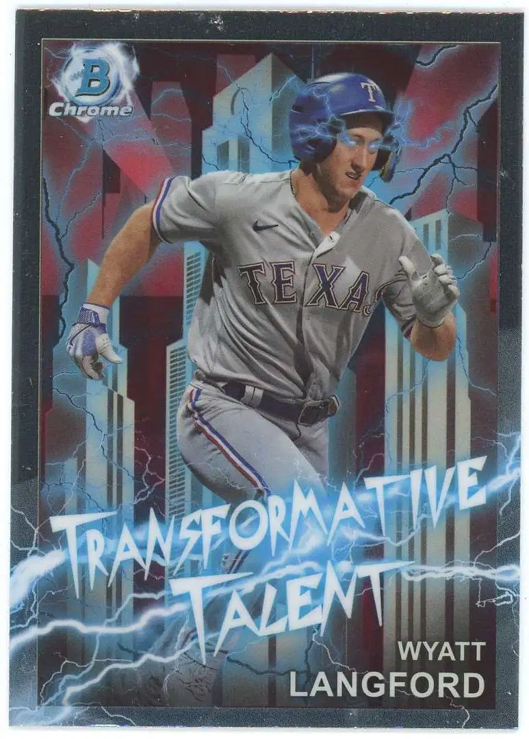 MLB Texas Rangers 2023 Bowman Draft Chrome Baseball Transformative Talent Wyatt Langford TT-18
