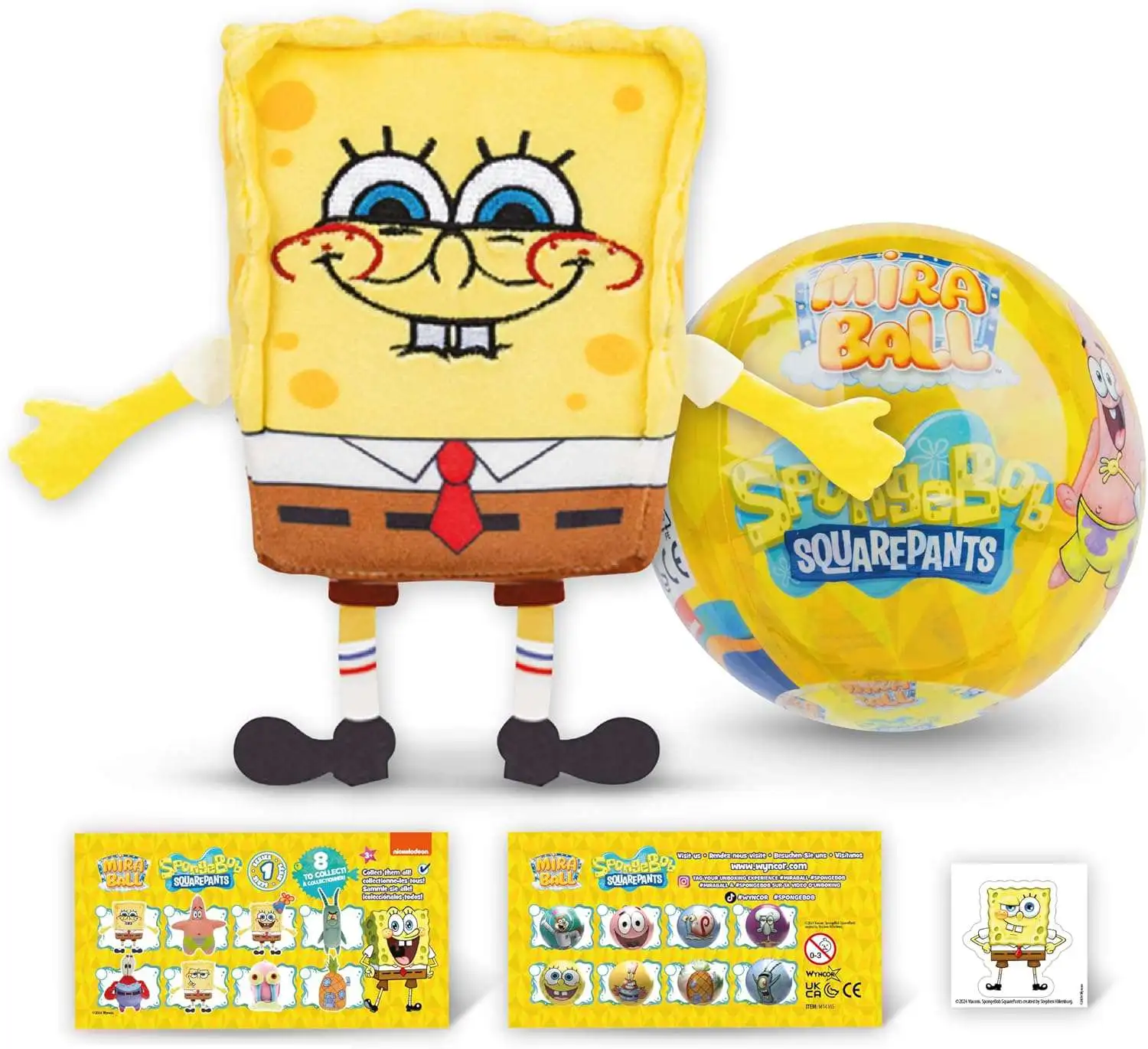 Spongebob Squarepants Miraball Mystery Pack [1 Plush, 1 Metal Ball, Stickers & More]