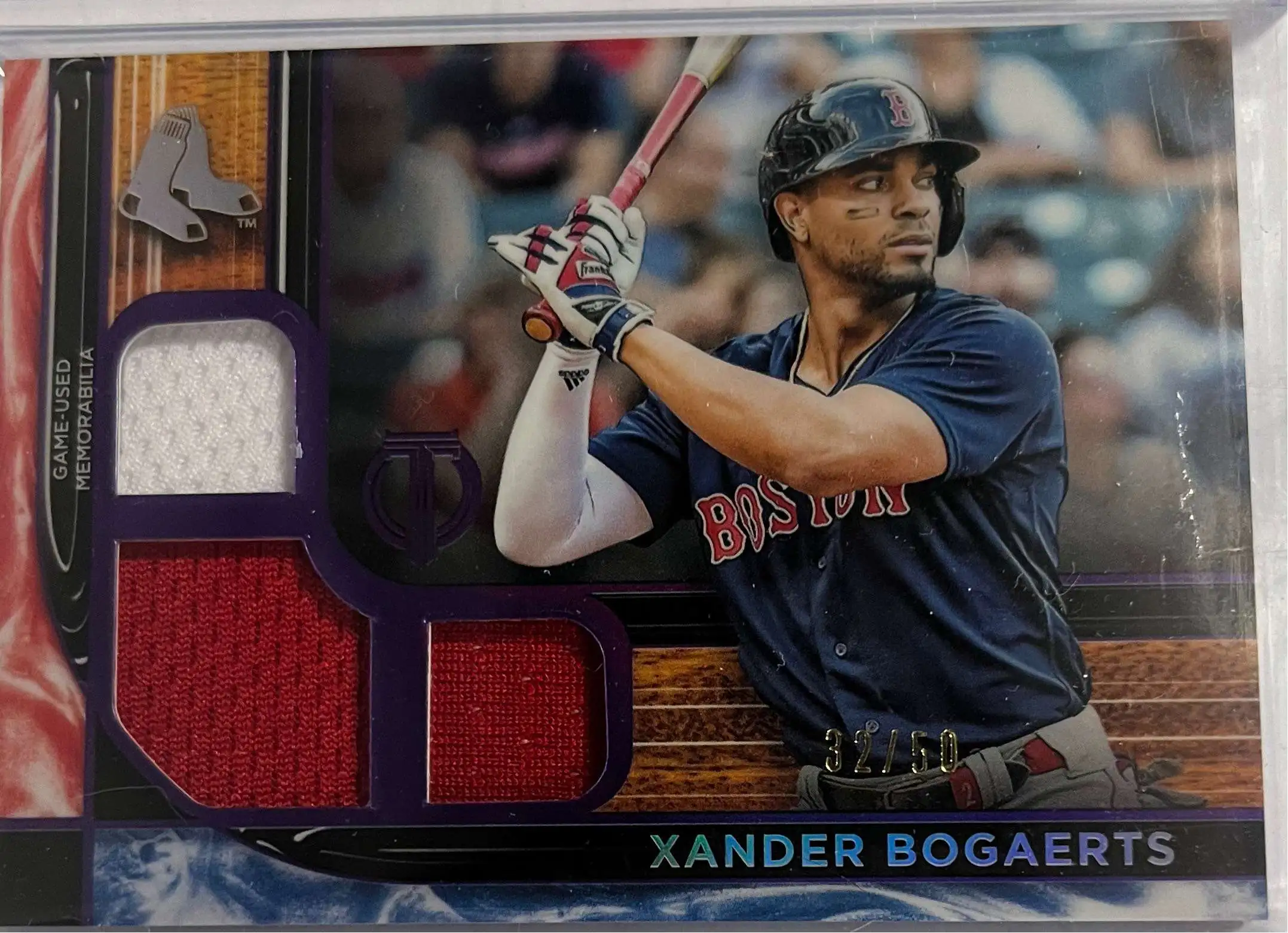 Xander Bogaerts 2021 Topps Tribute certified autograph baseball top card