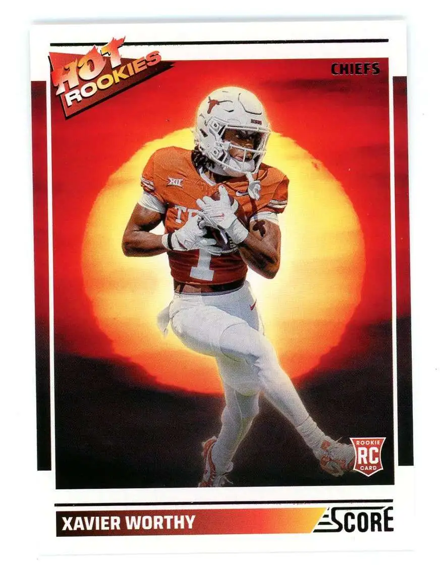 NFL 2024 Score Football Hot Rookies Xavier Worthy #9 [Rookie]