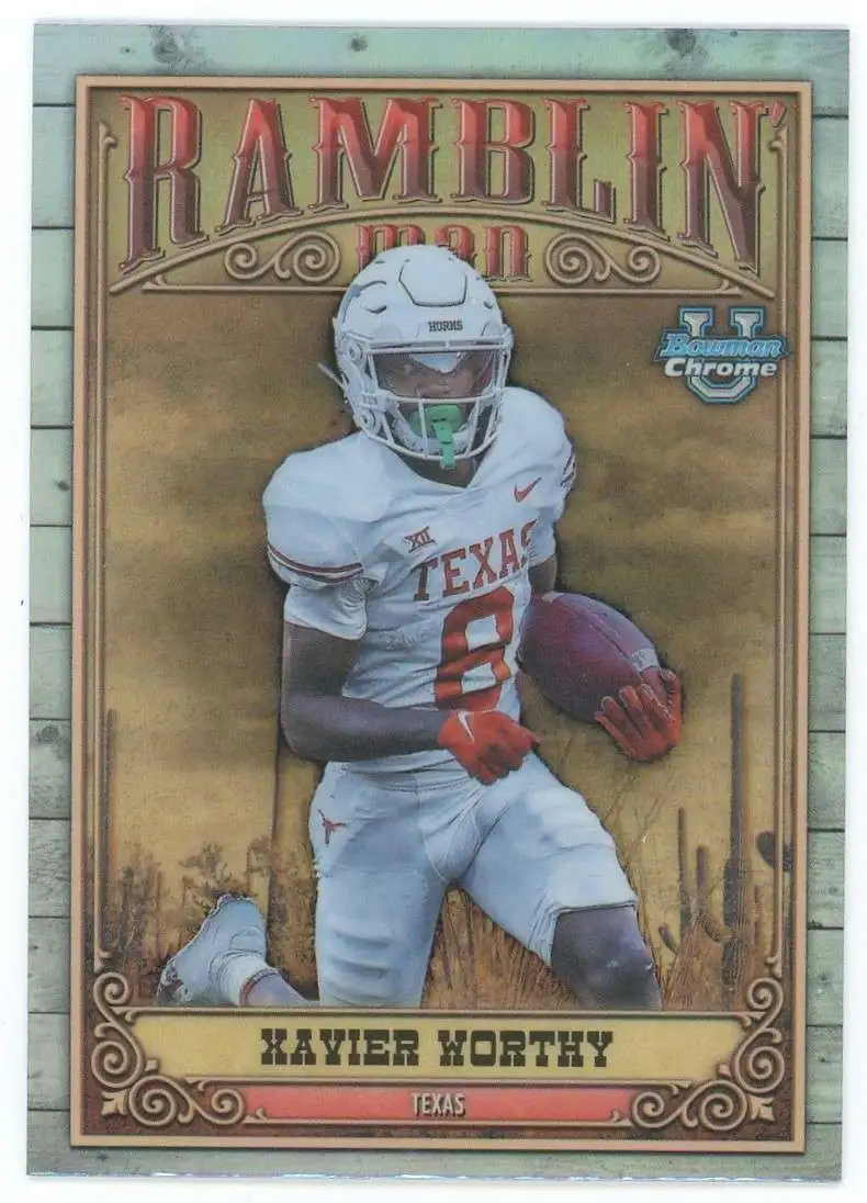 NFL 2023 Bowman Chrome U Ramblin Man Xavier Worthy RM-5 [Rookie]