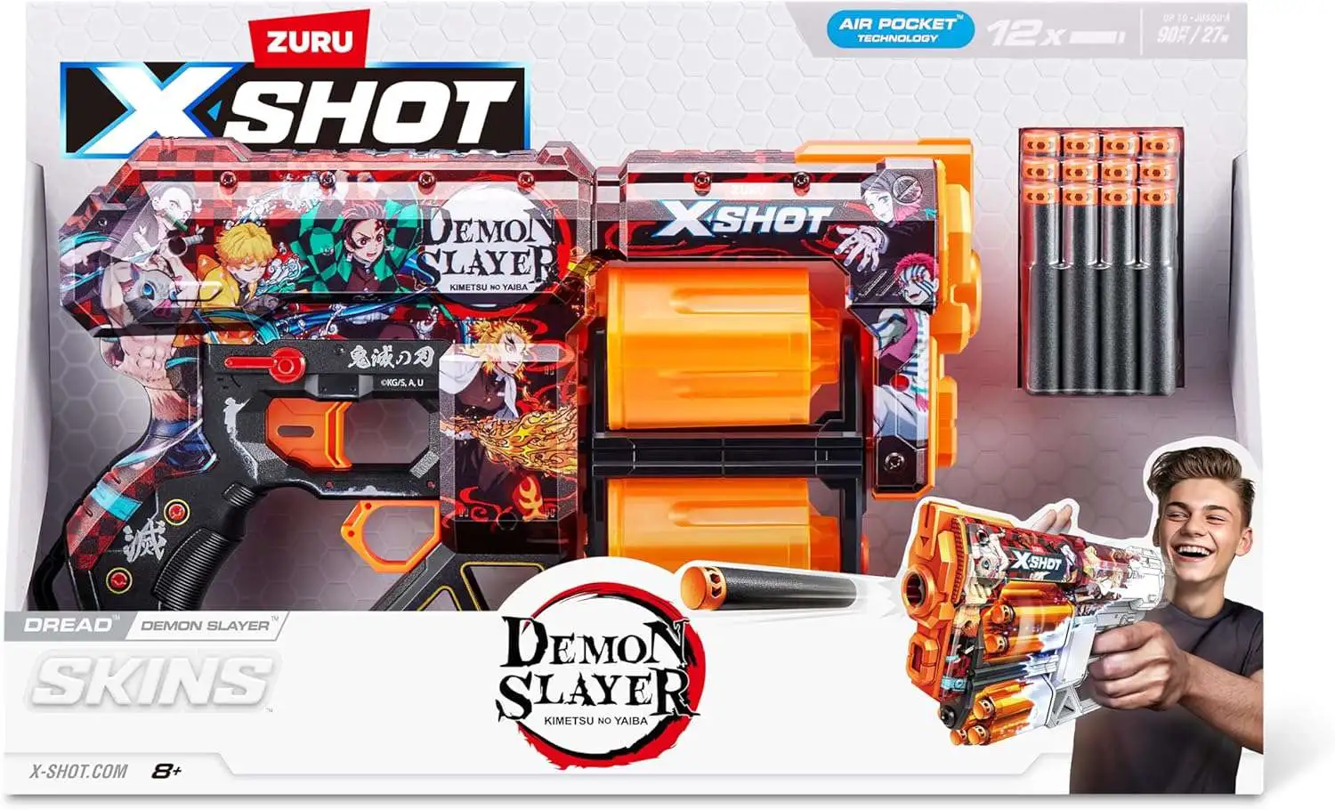 X-Shot Demon Slayer Skins Dread Blaster [12 Darts]
