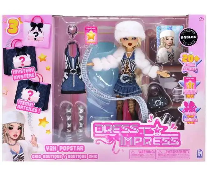 Roblox Dress to Impress Y2K Popstar Exclusive 11.5-Inch Doll Playset [Includes Exclusive DLC Code!]