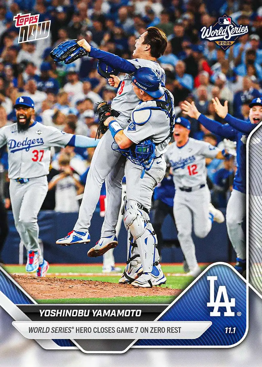 MLB Los Angeles Dodgers 2025 NOW Baseball Yoshinobu Yamamoto #925 [Closes Game 7 On Zero Rest]