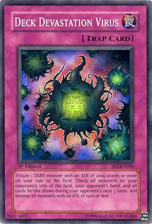 YuGiOh Flaming Eternity Super Rare Deck Devastation Virus FET-EN058 [First Edition]