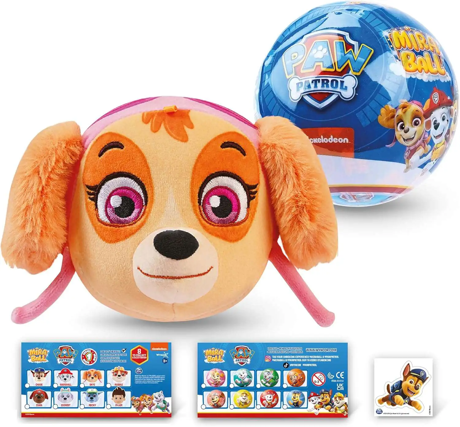 Paw Patrol Miraball Mystery Pack [1 Plush, 1 Metal Ball, Stickers & More]