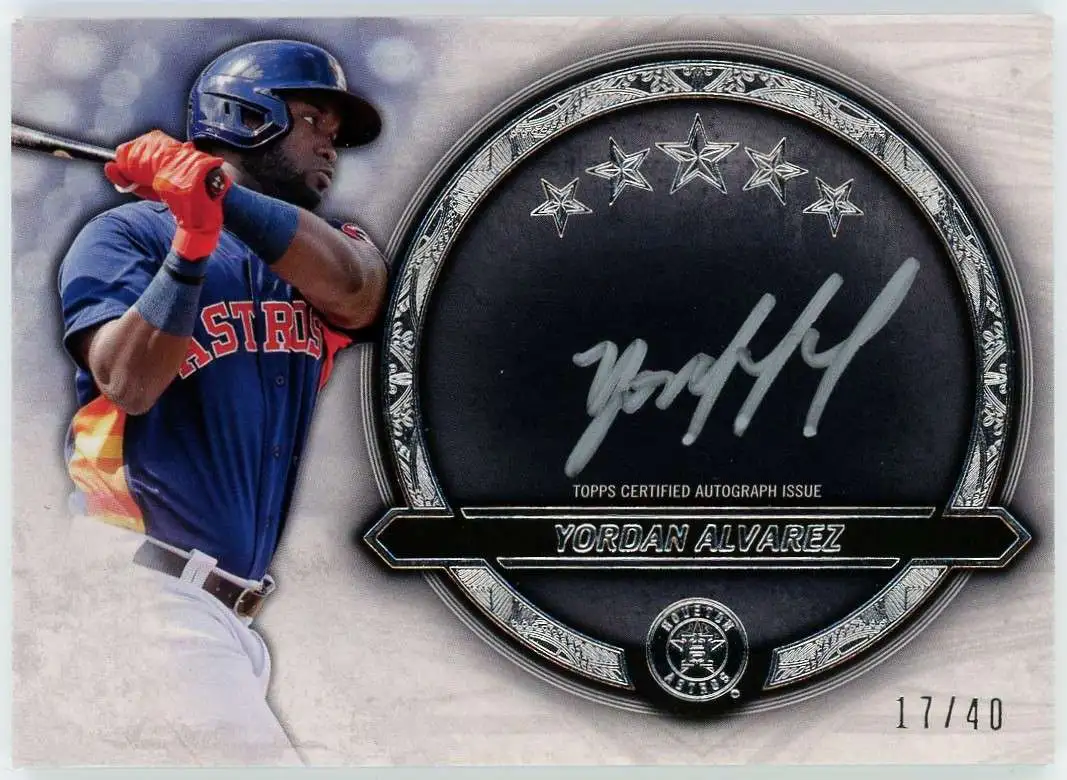 Yordan Alvarez store bowman rookie card autograph in person