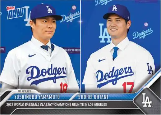 MLB Los Angeles Dodgers 2023 NOW Baseball Single Card Yoshinobu