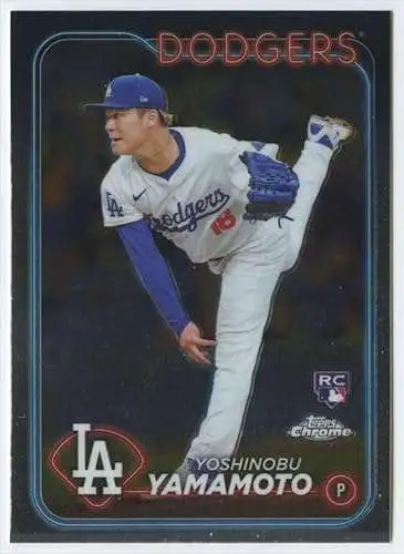 MLB 2024 Topps Chrome Baseball Yoshinobu Yamamoto #18 [Rookie]