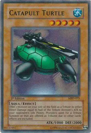 YuGiOh Metal Raiders Super Rare Catapult Turtle MRD-075 [1st Edition]