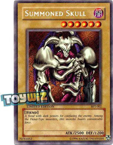 YuGiOh 2002 Collector Tin Single Card Secret Rare Summoned Skull BPT-002  Moderately Played - ToyWiz