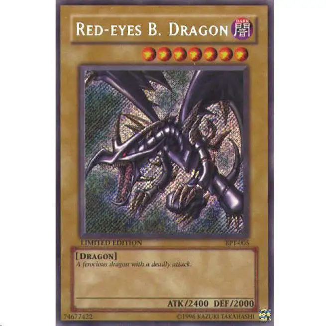 YuGiOh 2002 Collector Tin Single Card Secret Rare Red-Eyes Black Dragon ...