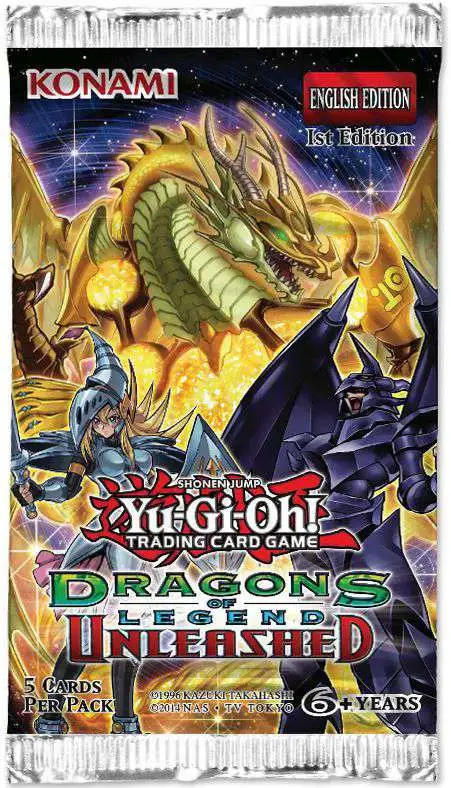 Yu-Gi-Oh Dragons of Legend English Booster Box 24 Count Loose Pack Lot TCG 