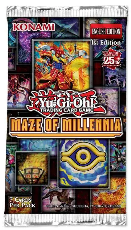 YuGiOh Trading Card Game Maze of Millennia Booster Pack [7 Cards, 25th Anniversary]