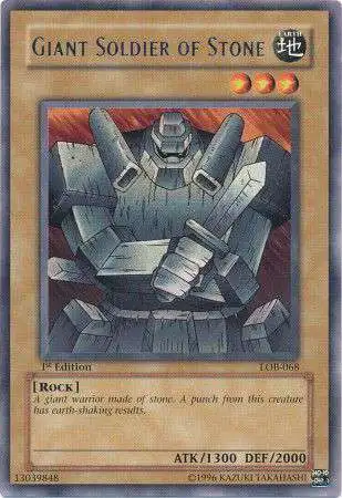 YuGiOh Legend of Blue Eyes White Dragon Rare Giant Soldier of Stone LOB-068