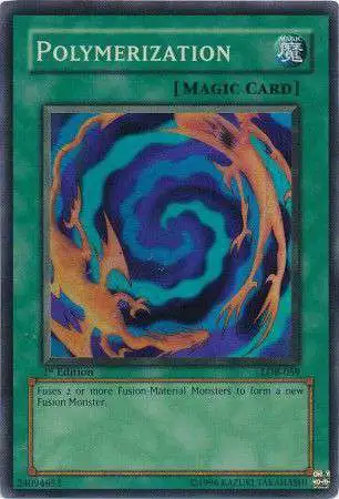 YuGiOh Legend of Blue Eyes White Dragon Super Rare Polymerization LOB-059 [1st Edition] [Lightly Played]