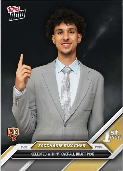 NBA Atlanta Hawks 2024 NOW Basketball Zaccharie Risacher D-1 [Rookie Card, 1st Overall Draft Pick]