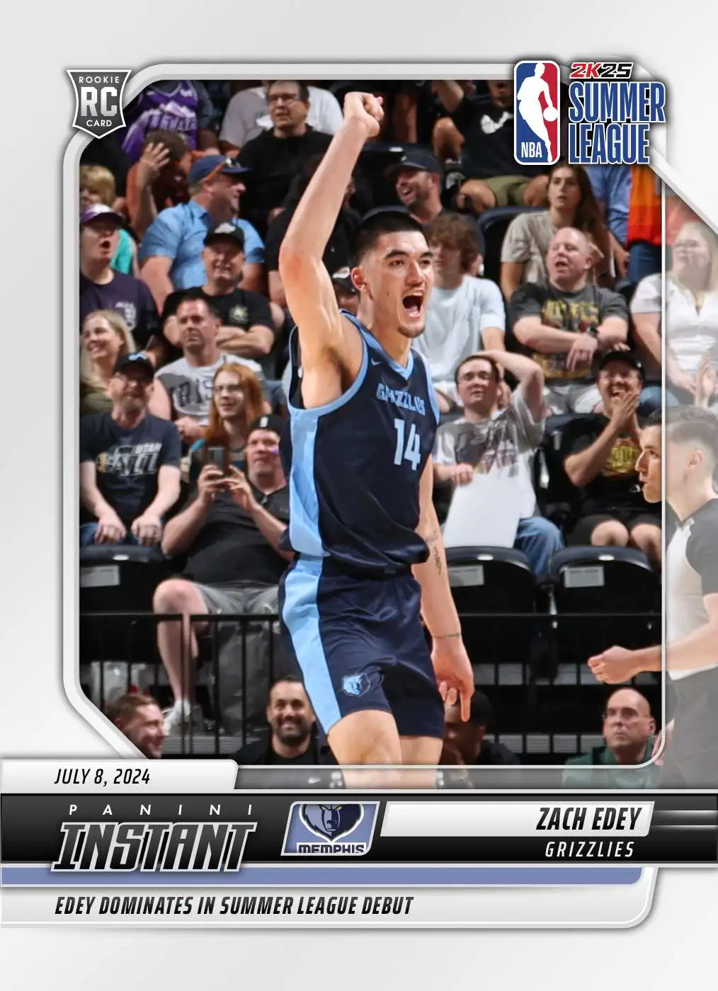 NBA Memphis Grizzlies 2024-25 Instant Summer League Basketball Zach Edey #4 [Rookie]