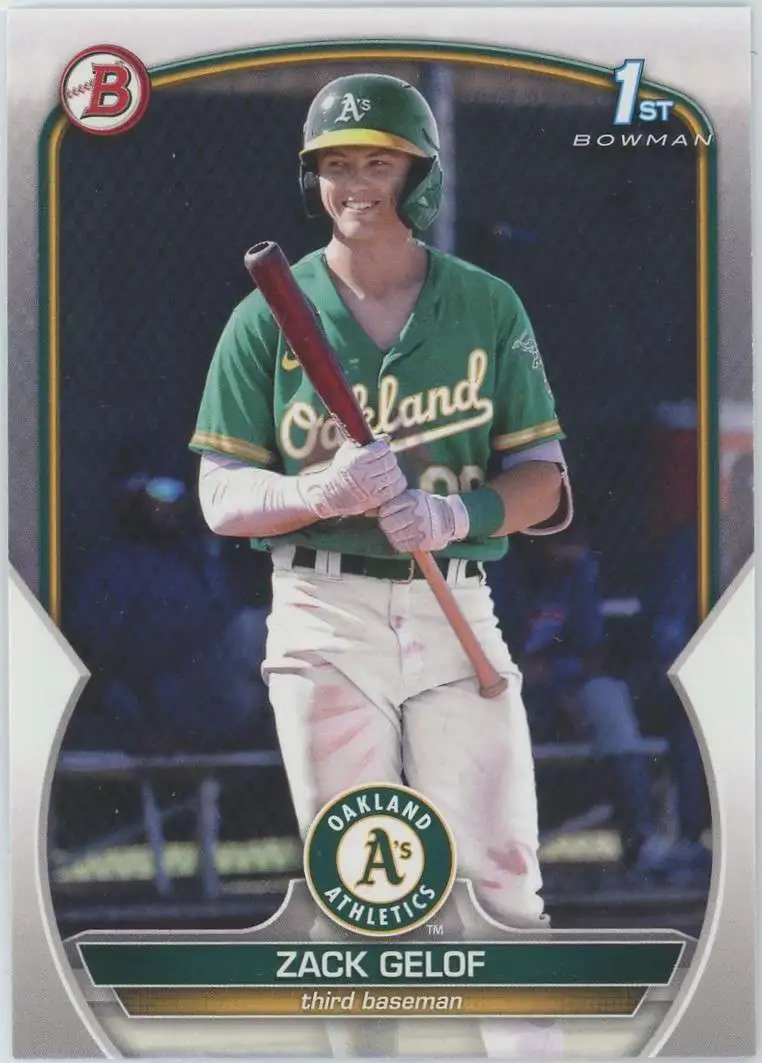 MLB Oakland A's 2023 Bowman Prospects Zack Gelof BP-1 [Rookie, 1st Bowman]