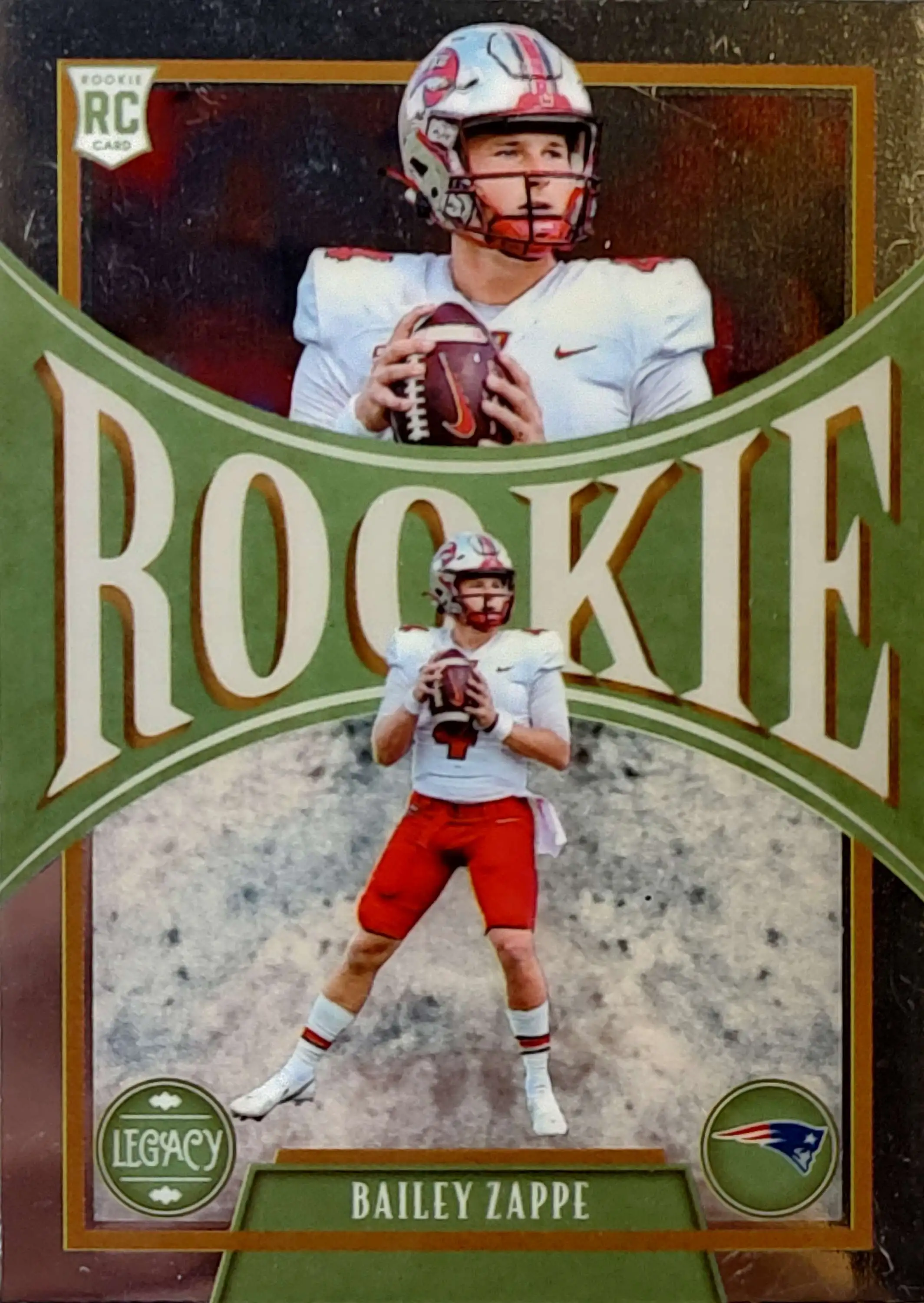 NFL 2022 Artistry Football Bailey Zappe Trading Card #32 [Rookie Card]